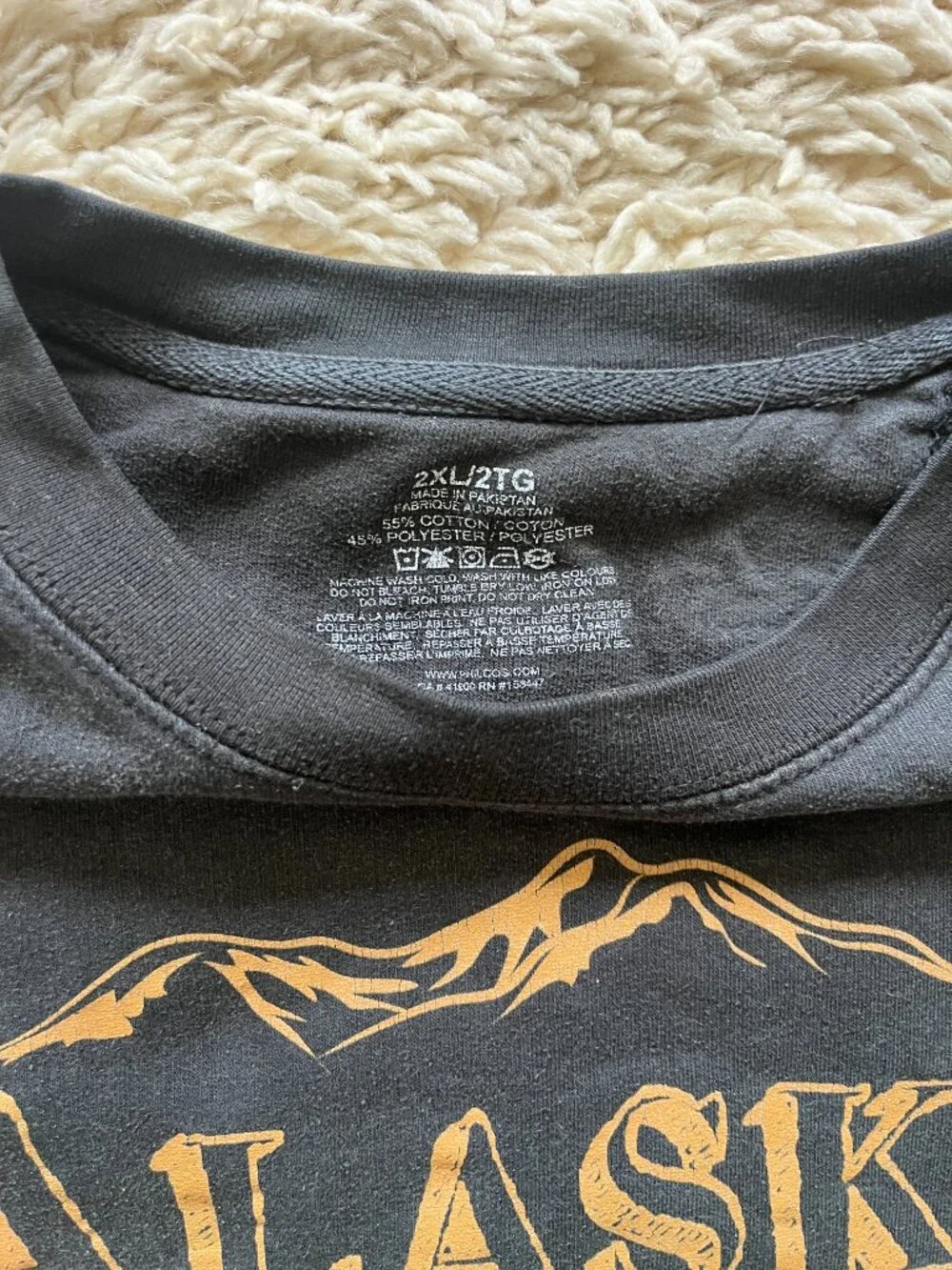 Philcos Alaska The Last Frontier Moose Graphic Crewneck Sweatshirt 2XL Black